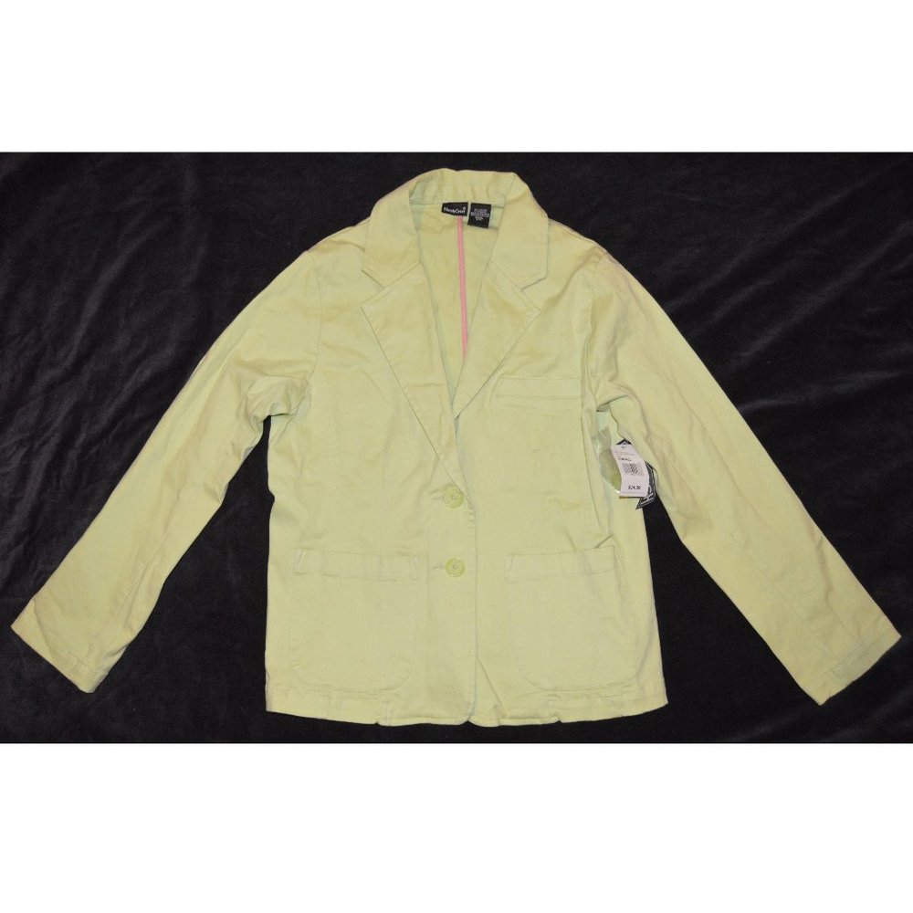 NorthCrest NWT Lime Freeze Vintage Stretch Denim Blazer Jacket Small